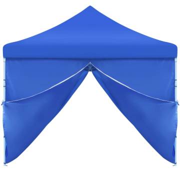 Folding Pop-up Party Tent with 8 Sidewalls 3x9 m Blue