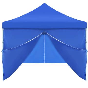 Folding Pop-up Party Tent with 8 Sidewalls 3x9 m Blue