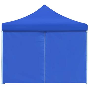 Folding Pop-up Party Tent with 8 Sidewalls 3x9 m Blue