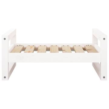 Dog Bed White 65.5x50.5x28 cm Solid Pine Wood