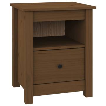 Bedside Cabinet Honey Brown 40x35x49 cm Solid Wood Pine