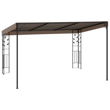 Wall-mounted Gazebo 4x3x2.5 m Taupe