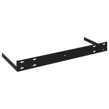 Floating Wall Shelves 2 pcs High Gloss Black 80x23.5x3.8 cm MDF