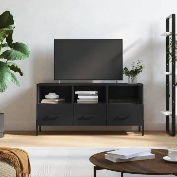 TV Cabinet Black 102x36x50 cm Engineered Wood