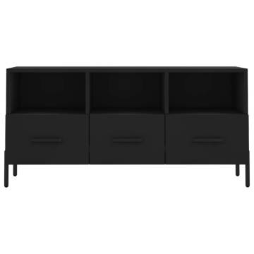 TV Cabinet Black 102x36x50 cm Engineered Wood