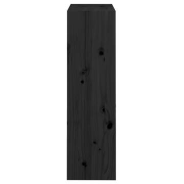 Book Cabinet/Room Divider Black 60x30x103.5 cm Solid Wood Pine