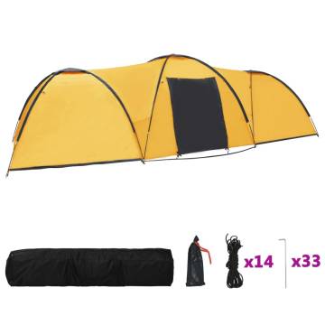 Camping Igloo Tent 650x240x190 cm 8 Person Yellow