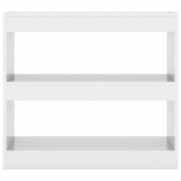 Book Cabinet/Room Divider High Gloss White 80x30x72 cm