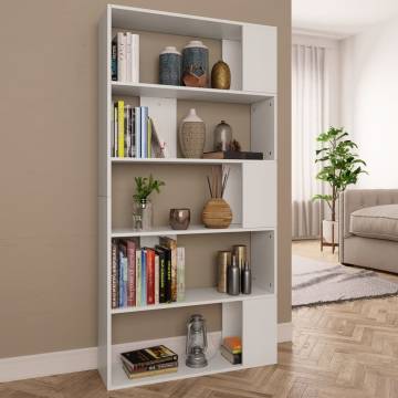 Book Cabinet/Room Divider White 80x24x159 cm Engineered Wood