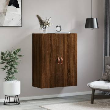 Wall Mounted Cabinet Brown Oak 69.5x34x90 cm