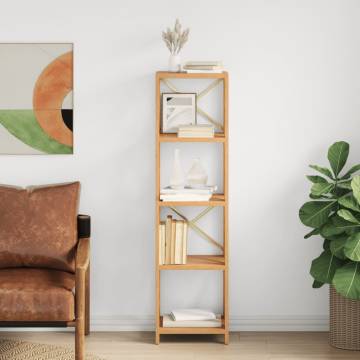 5-Tier Shelf 40x30x146 cm Solid Wood Oak