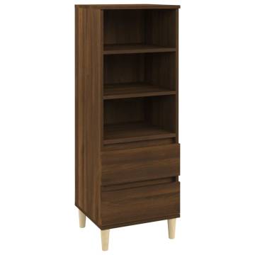 Highboard Brown Oak 40x36x110 cm Engineered Wood