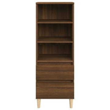 Highboard Brown Oak 40x36x110 cm Engineered Wood