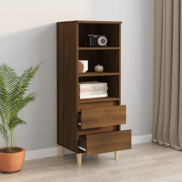 Highboard Brown Oak 40x36x110 cm Engineered Wood