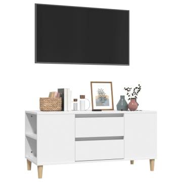 TV Cabinet White 102x44.5x50 cm Engineered Wood