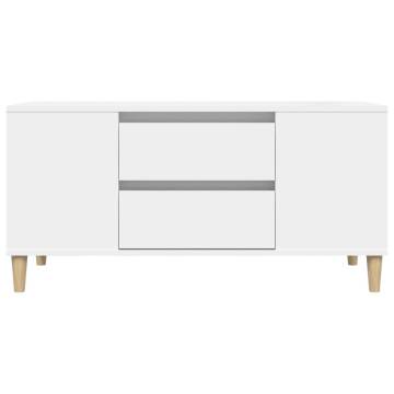 TV Cabinet White 102x44.5x50 cm Engineered Wood