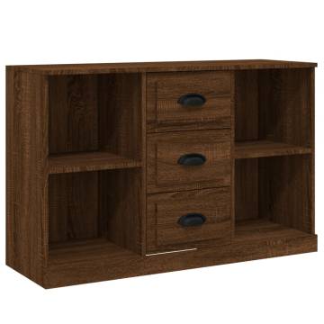 Sideboards 3 pcs Brown Oak Engineered Wood