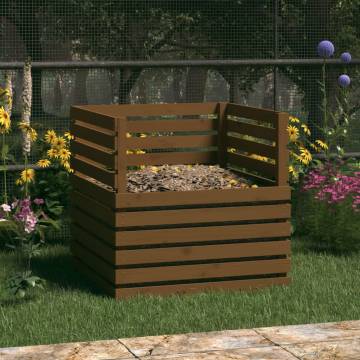 Composter Honey Brown 80x80x78 cm Solid Wood Pine