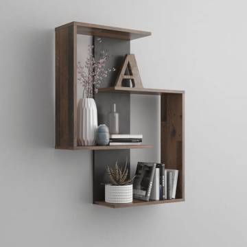 FMD Wall-mounted Reversed Shelf Reverse Old Style Dark Matera