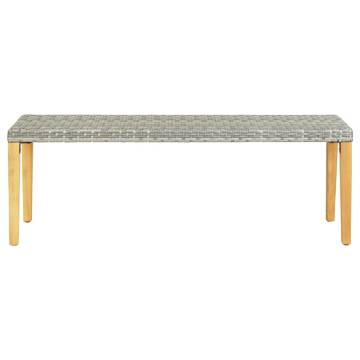 Garden Bench 80 cm Poly Rattan Grey