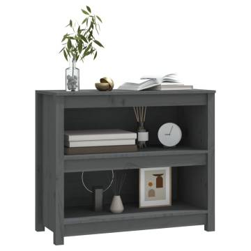 Book Cabinet Grey 80x35x68 cm Solid Wood Pine