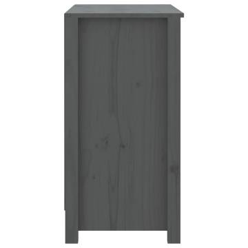 Book Cabinet Grey 80x35x68 cm Solid Wood Pine