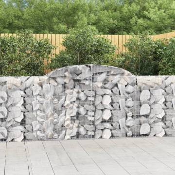 Arched Gabion Baskets 9 pcs 300x30x100/120 cm Galvanised Iron