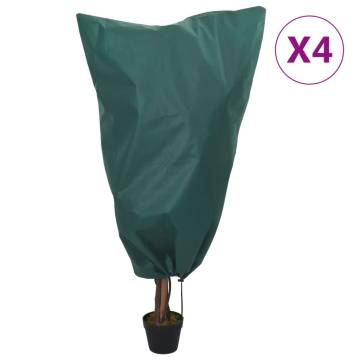 Plant Fleece Covers with Drawstring 4 pcs 70 g/m² 0.8x1 m