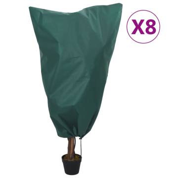 Plant Fleece Covers with Drawstring 8 pcs 70 g/m² 0.8x0.8 m