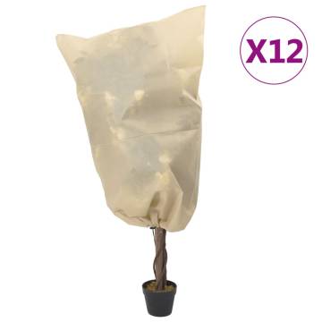 Plant Fleece Covers with Drawstring 12 pcs 70 g/m² 0.8x1 m