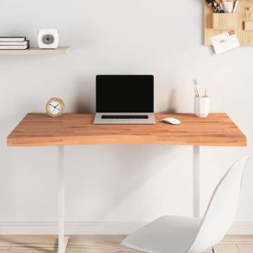 Desk Top 110x(55-60)x4 cm Solid Wood Beech