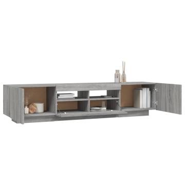 2 Piece TV Cabinet Set with LED Lights Grey Sonoma Engineered Wood