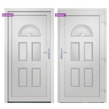 Front Door White 98x198 cm PVC