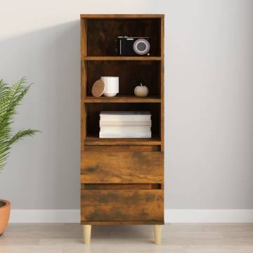 Highboard Smoked Oak 40x36x110 cm Engineered Wood