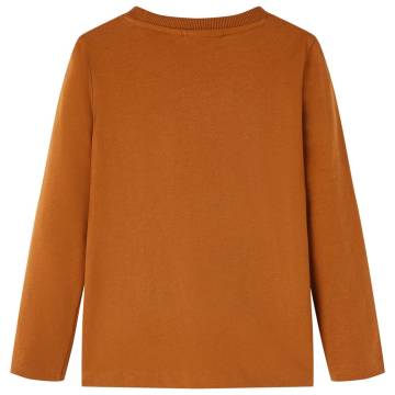 Kids' T-shirt with Long Sleeves Cognac 104