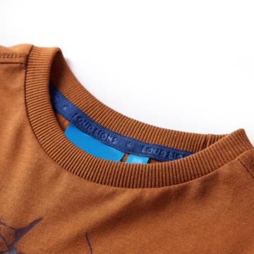 Kids' T-shirt with Long Sleeves Cognac 104