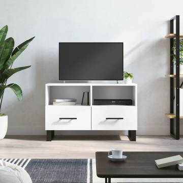 TV Cabinet White 80x36x50 cm Engineered Wood