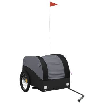 Bike Trailer Black 45 kg Iron