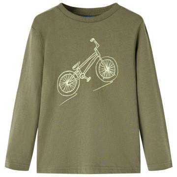 Kids' T-shirt with Long Sleeves Khaki 140