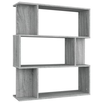 Book Cabinet/Room Divider Grey Sonoma 80x24x96cm Engineered Wood