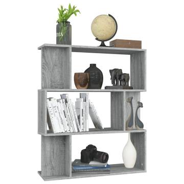 Book Cabinet/Room Divider Grey Sonoma 80x24x96cm Engineered Wood