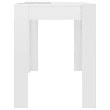 Dining Table High Gloss White 120x60x76 cm Engineered Wood