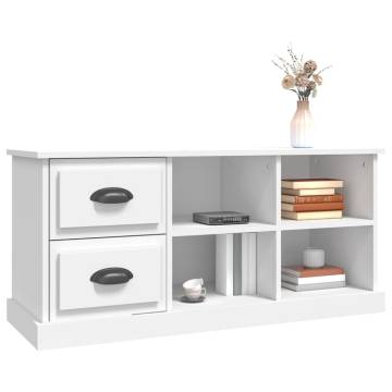 TV Cabinet White 102x35.5x47.5 cm Engineered Wood