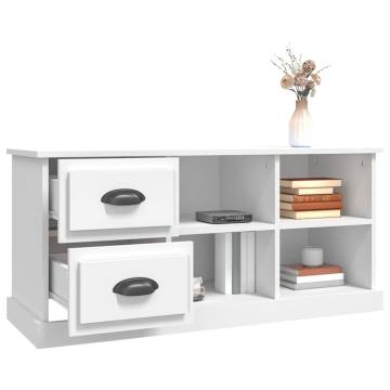 TV Cabinet White 102x35.5x47.5 cm Engineered Wood