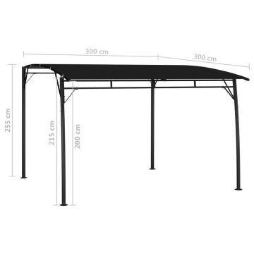 Garden Sunshade Awning 3x3x2.55 m Anthracite