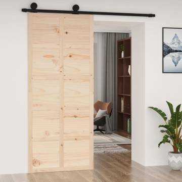 Barn Door 90x1.8x214 cm Solid Wood Pine