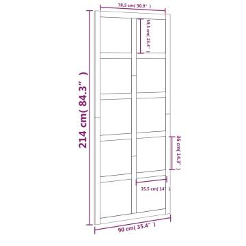 Barn Door 90x1.8x214 cm Solid Wood Pine