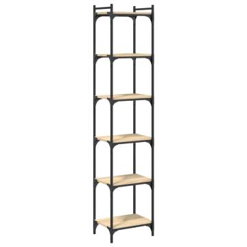 Bookcase 6-Tier Sonoma Oak 40x30x188 cm Engineered Wood