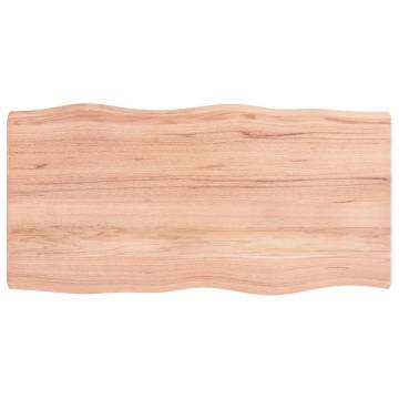 Table Top Light Brown 100x50x(2-4)cm Treated Solid Wood Live Edge