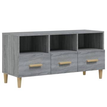 TV Cabinet Grey Sonoma 102x36x50 cm Engineered Wood